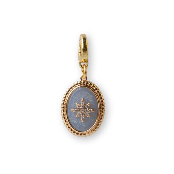 Cameo Charm, Stone & CZ, Charm Bar | Charm Necklace or Brace