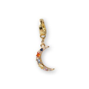 Moon Charm, CZ, Charm Bar | Charm Necklace or Bracelet