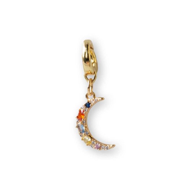 Moon Charm, CZ, Charm Bar | Charm Necklace or Bracelet