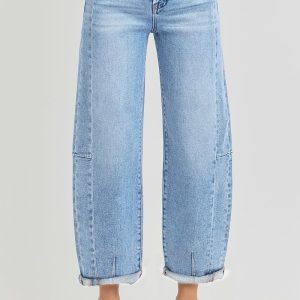 Risen Light Wash Barrel Jeans