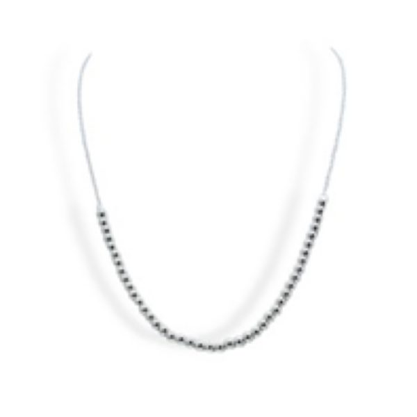 Dainty Silver Beads Necklace