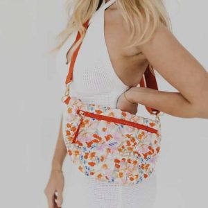 Jolie Crossbody in Mango Floral Watercolor