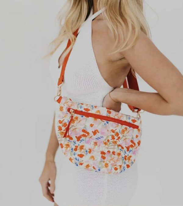 Jolie Crossbody in Mango Floral Watercolor