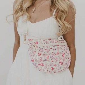 Jolie Pink Floral Crossbody