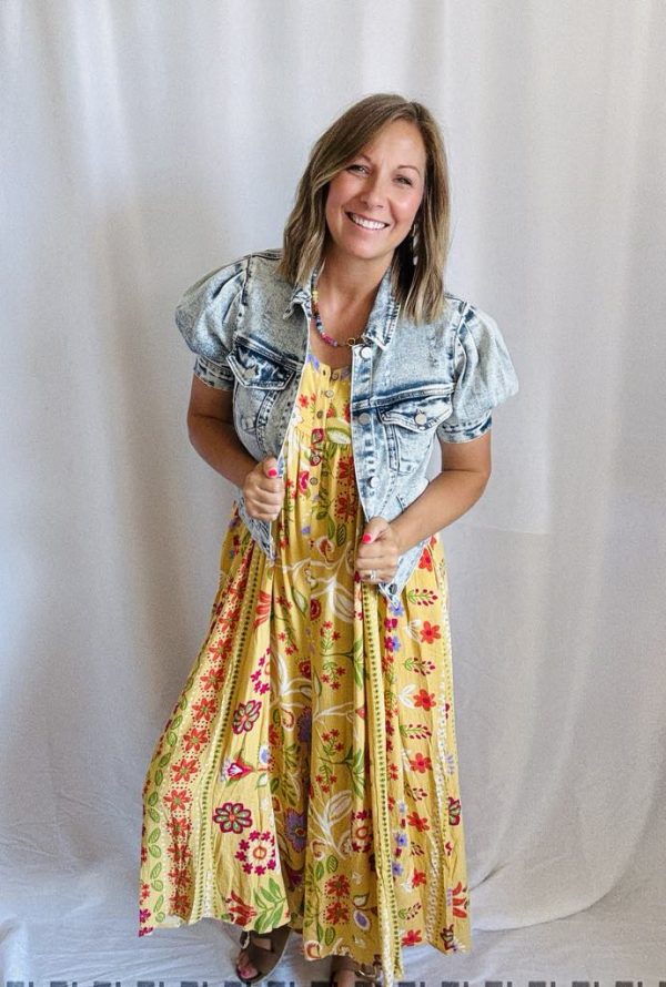 Yellow Floral Romper