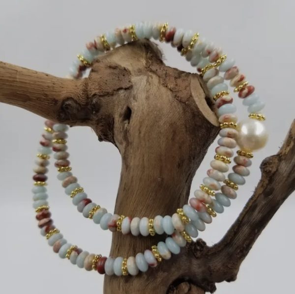 Semi-precious Stone Double Layer Bracelet