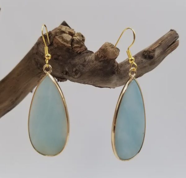 Teardrop Amazonite Earrings