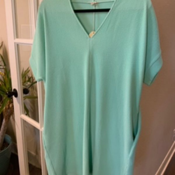 Mint Ribbed Dress