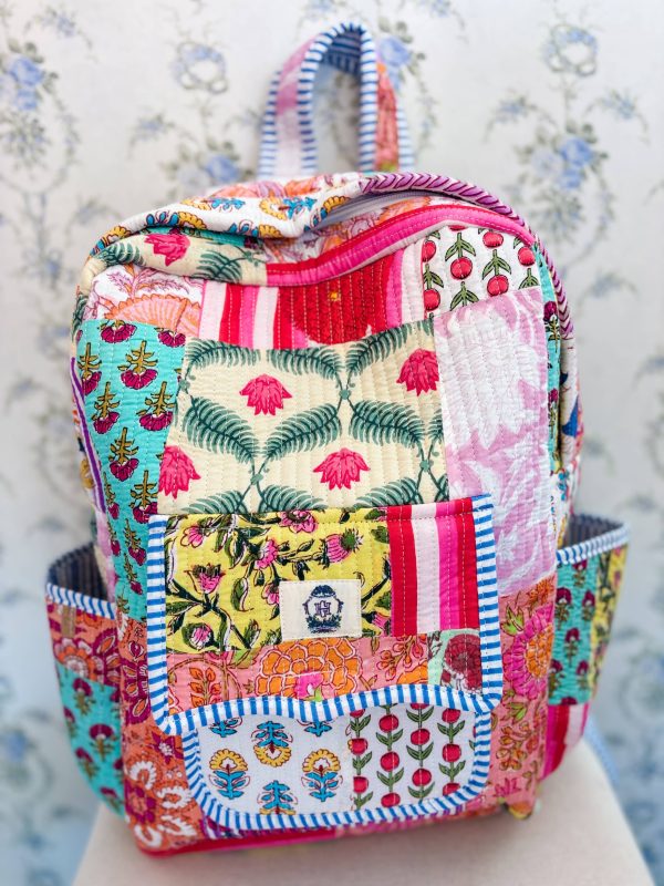 Wildflower Patch | Scalloped Quilted Backpack