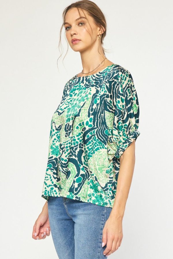 Green/Blue printed