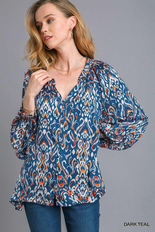 Teal V Neck