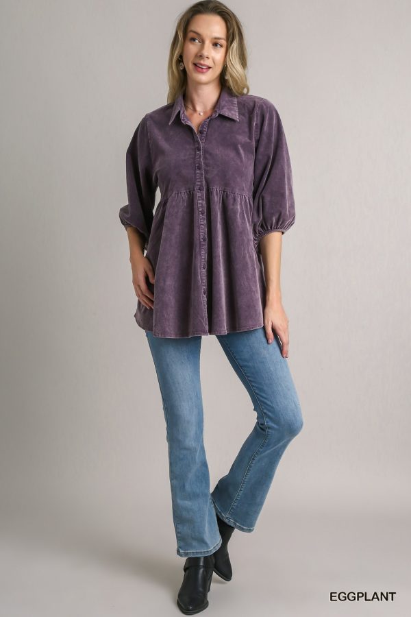 Eggplant Corduroy