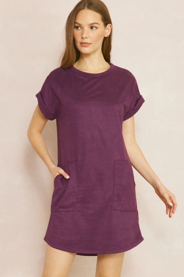 Purple Suede Dress