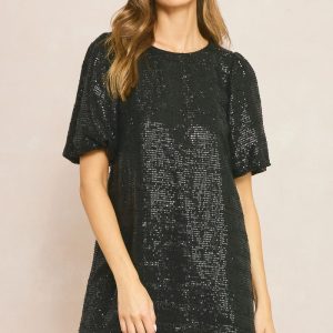 Black Sequin Dress