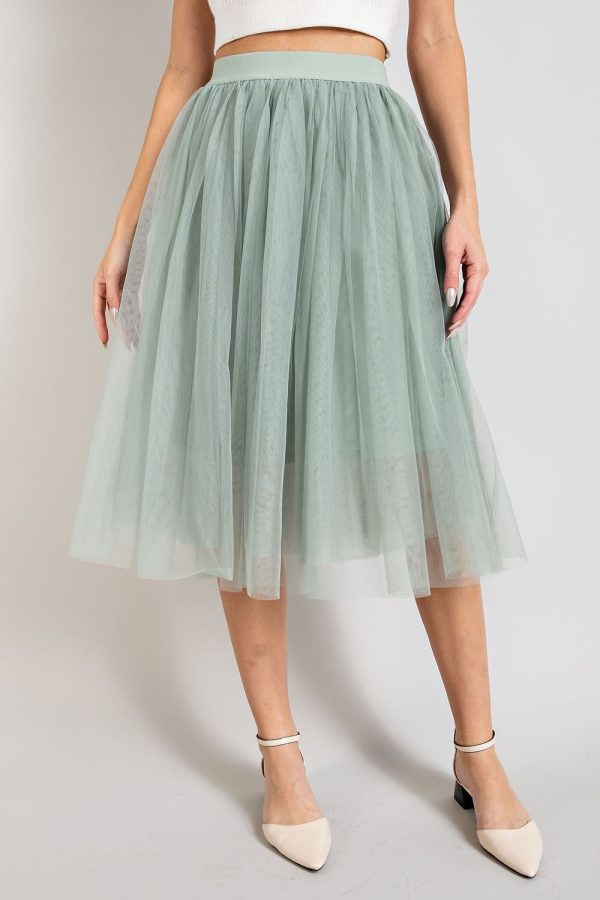 Sage Mesh Skirt