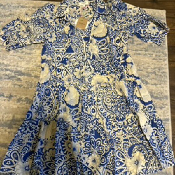 Navy and Cream dress