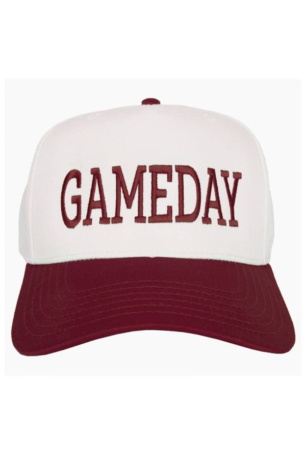 Game Day Two-Toned Vintage Hat: Maroon and Tan