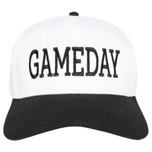 Game Day Two-Toned Vintage Hat: Black and White