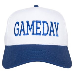 Game Day Two-Toned Vintage Hat: Blue and White