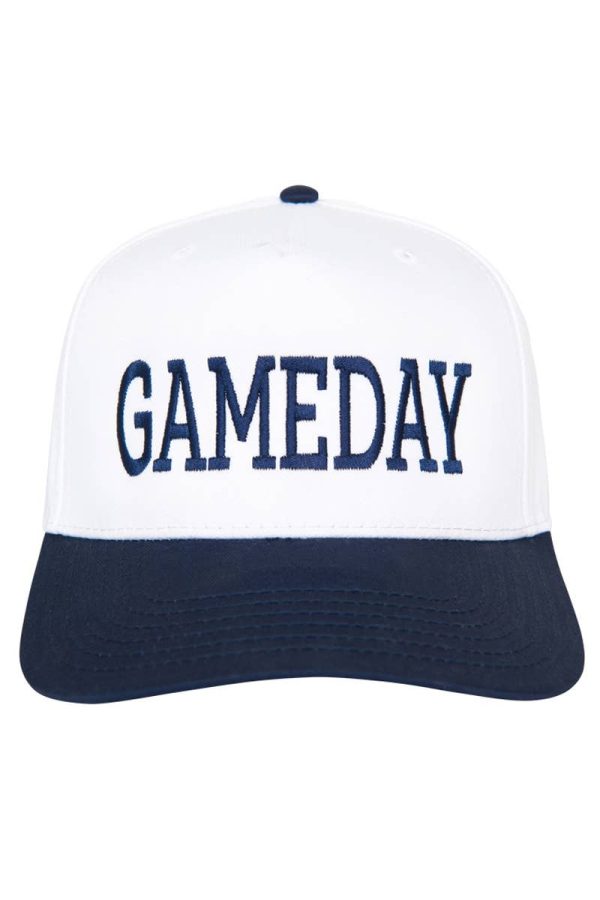 Game Day Two-Toned Vintage Hat: Navy and White