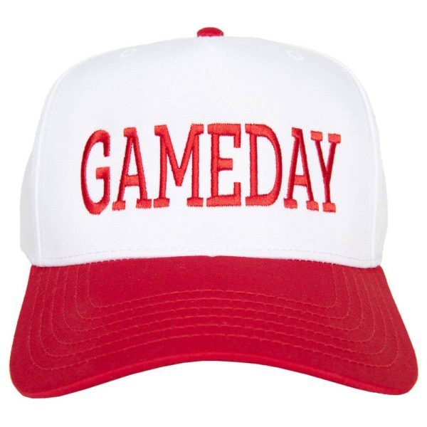 Game Day Two-Toned Vintage Hat: Red and White