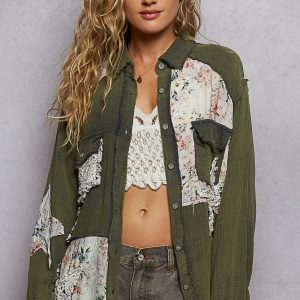 Stars and Flowers Button Down